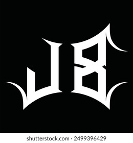 Logo monogram with abstract shape black background design template