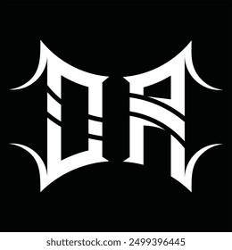 Logo monogram with abstract shape black background design template