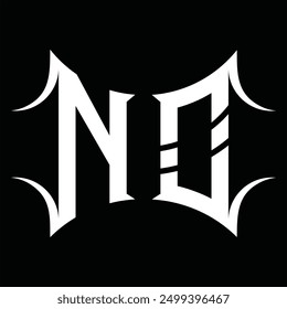 Logo monogram with abstract shape black background design template