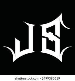 Logo monogram with abstract shape black background design template