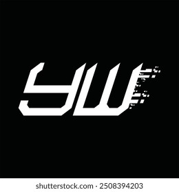 Logo monogram abstract speed technology black background design template