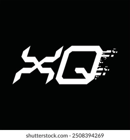 Modelo de design de fundo preto da tecnologia de velocidade abstrata do monograma do logotipo