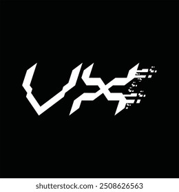Logo monogram abstract speed technology black background design template