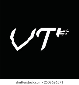 Logo monogram abstract speed technology black background design template