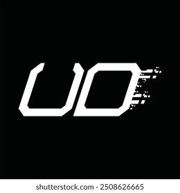 Modelo de design de fundo preto da tecnologia de velocidade abstrata do monograma do logotipo