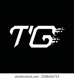 Logo monogram abstract speed technology black background design template