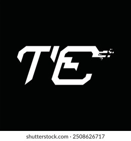 Logo monogram abstract speed technology black background design template