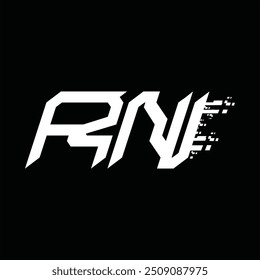 Logo monogram abstract speed technology black background design template