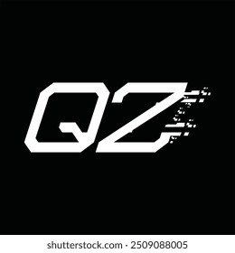 Modelo de design de fundo preto da tecnologia de velocidade abstrata do monograma do logotipo