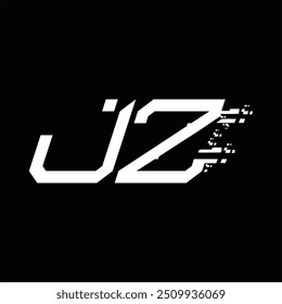 Logo monogram abstract speed technology black background design template