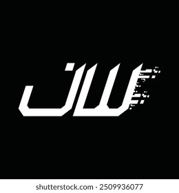 Modelo de design de fundo preto da tecnologia de velocidade abstrata do monograma do logotipo