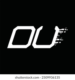 Modelo de design de fundo preto da tecnologia de velocidade abstrata do monograma do logotipo