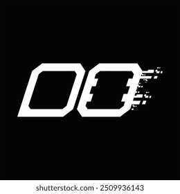 Logo monogram abstract speed technology black background design template
