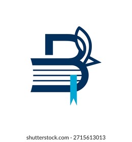 el logotipo es el monograma B Fish y el libro. Batik, Único y elegante.