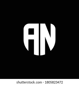 an logo monogram with circular shape shield design template