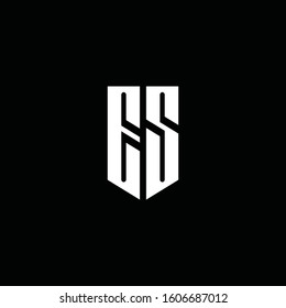 logo monogram with emblem style isolated on black background