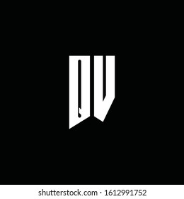 logo monogram with emblem style isolated on black background