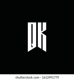 logo monogram with emblem style isolated on black background