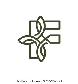 the logo is the monogram F and Fish. Unique and elegant.
