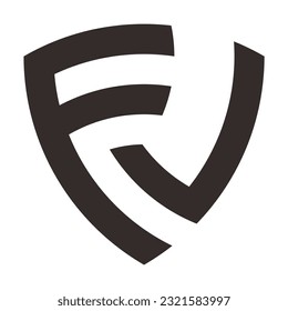 LOGO MONOGRAM FONT "F" AND "L" SHIELD SHAPE