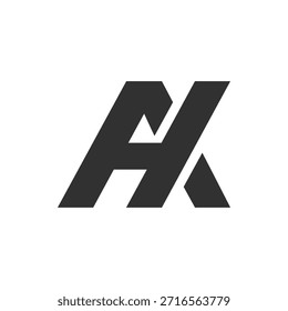 Das Logo ist das Monogramm A und H. Einzigartig und elegant.