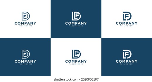 Logo monogram huruf awal DLF. logo sederhana dan bersih yang tetap terlihat canggih, mewah dan dewasa.