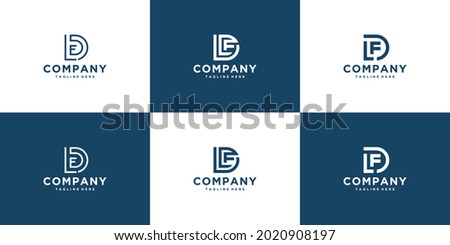 Logo monogram huruf awal DLF. logo sederhana dan bersih yang tetap terlihat canggih, mewah dan dewasa.