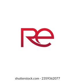 RE Logo, RE Monogram, Initial RE Logo, Letter RE Logo, Icon, Vector