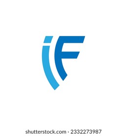 Logotipo iF, monograma iF, logotipo iF inicial, logotipo iF carta, moderno, icono, vector