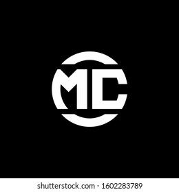 logo monogram isolated on circle element design template