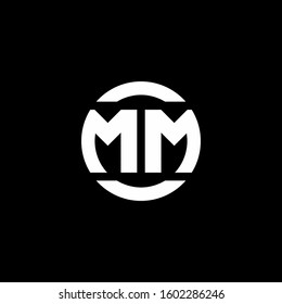 logo monogram isolated on circle element design template