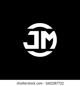 logo monogram isolated on circle element design template