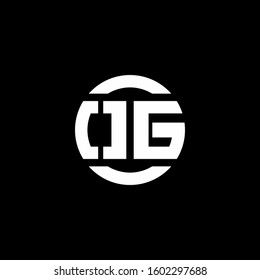 logo monogram isolated on circle element design template