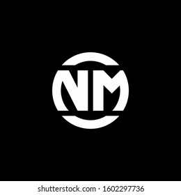 logo monogram isolated on circle element design template