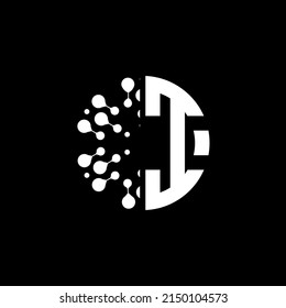 I logo monogram isolated on circle element design template