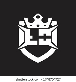 TO Logo monogram isolated with shield and crown design template