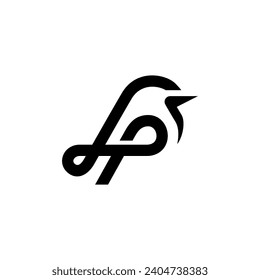 The logo is the monogram L and P. Or bird, unique an elegant.