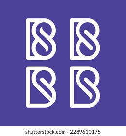 Das Logo ist ein Monogramm der Buchstaben B und S. Unendlichkeit, elegant und umrissen.