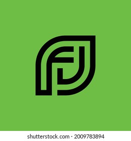 logo monogram letter F J