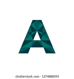 Logo Monogram A Letter Low Poly Concept Design