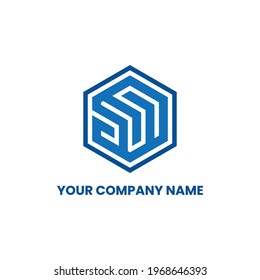 Logo Monogram Letter AS SA