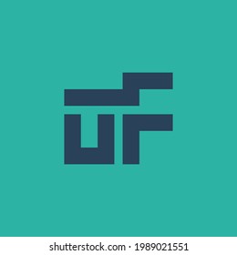 logo monogram letter U F