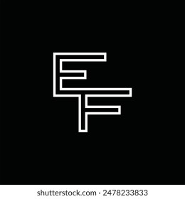 Logo Monogramm mit Linienstil Schwarz Hintergrund Design Vorlage