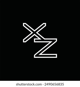Logo Monogramm mit Linienstil Schwarz Hintergrund Design Vorlage