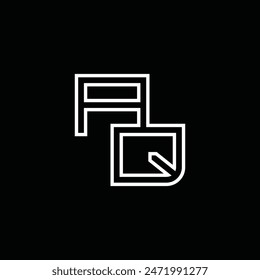 Logo-Monogramm mit Linienstil Hintergrund Design Vorlage
