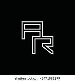Logo monogram with line style blackground design template