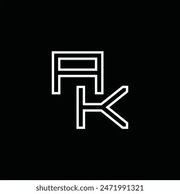 Logo monogram with line style blackground design template