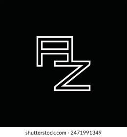 Logo monogram with line style blackground design template