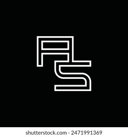 Logo-Monogramm mit Linienstil Hintergrund Design Vorlage