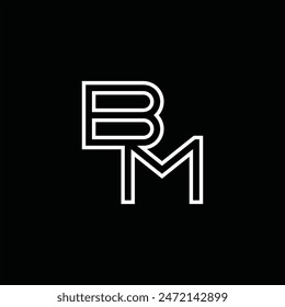 Logo-Monogramm mit Linienstil Hintergrund Design Vorlage